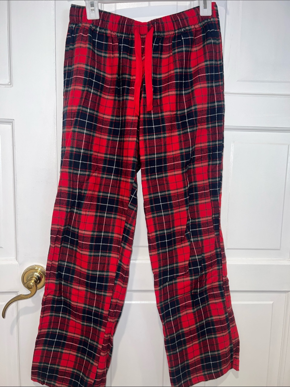 Red Plaid Flannel Lounge Pants